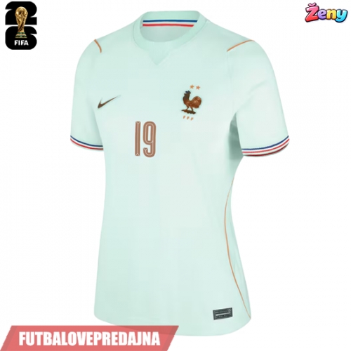 Lacne Ženy Futbalové dres Francúzsko Theo Hernandez #19 MS 2026 Krátky Rukáv - Preč